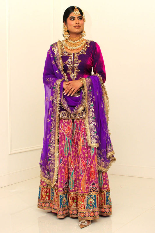 Purple Sharara Suit