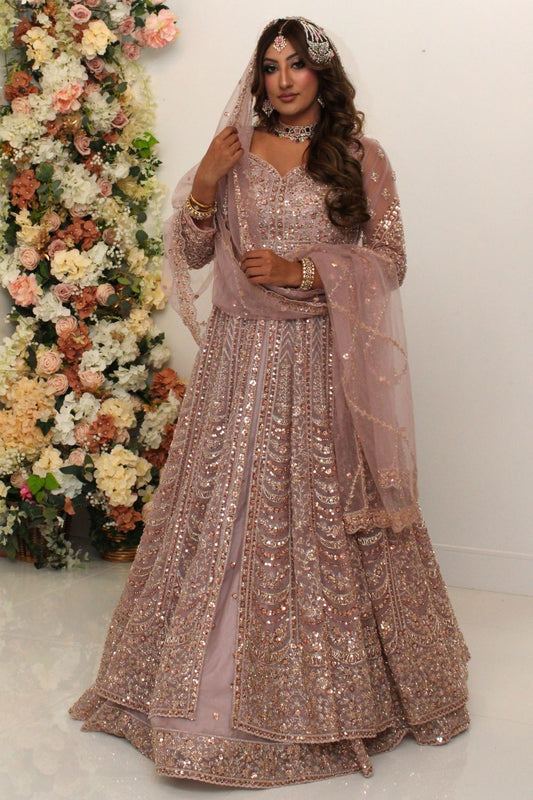 Mauve Embriodered 2 Piece Lehenga