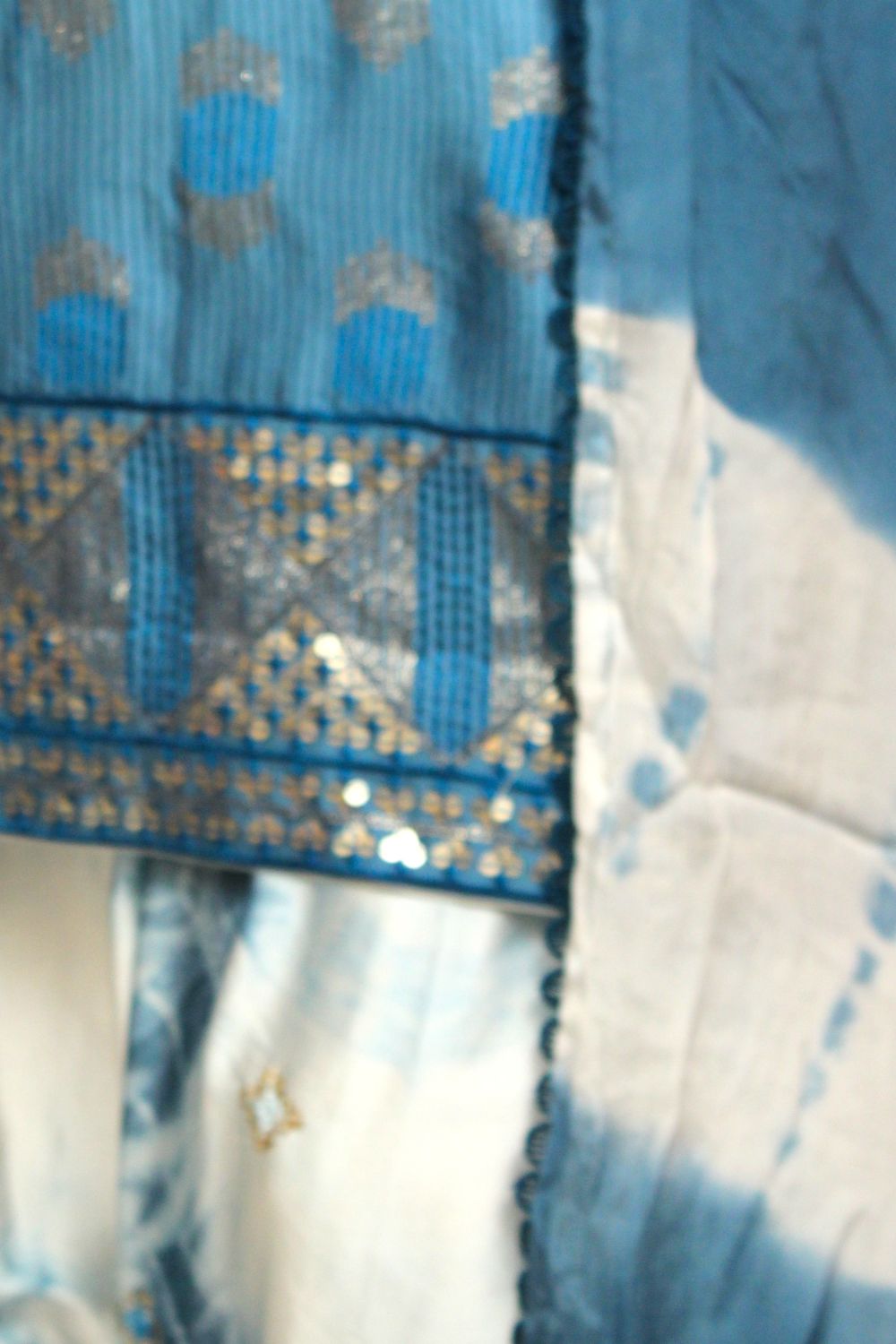 Blue Tie-Dye Salwar Suit