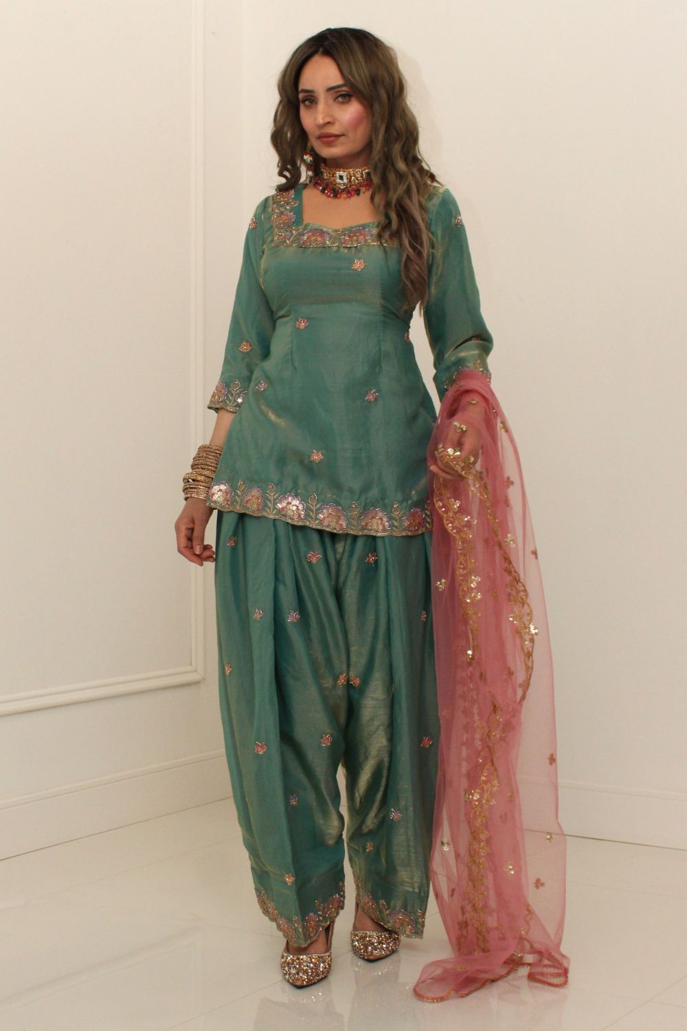 Aqua Blue Salwar Suit
