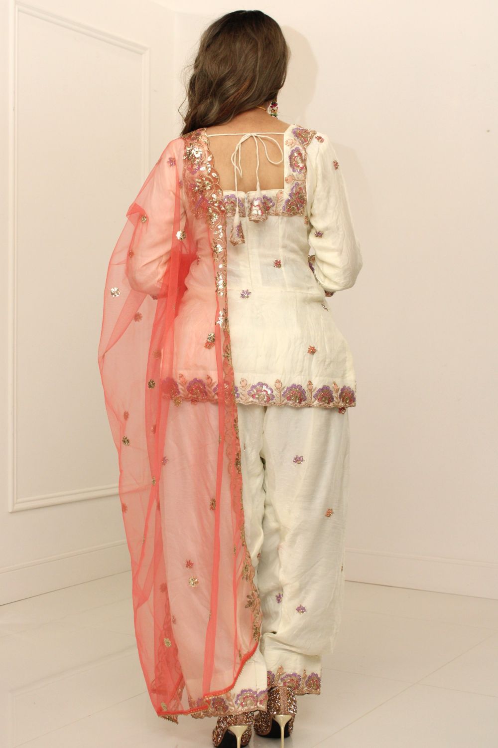 Cream White Salwar Suit