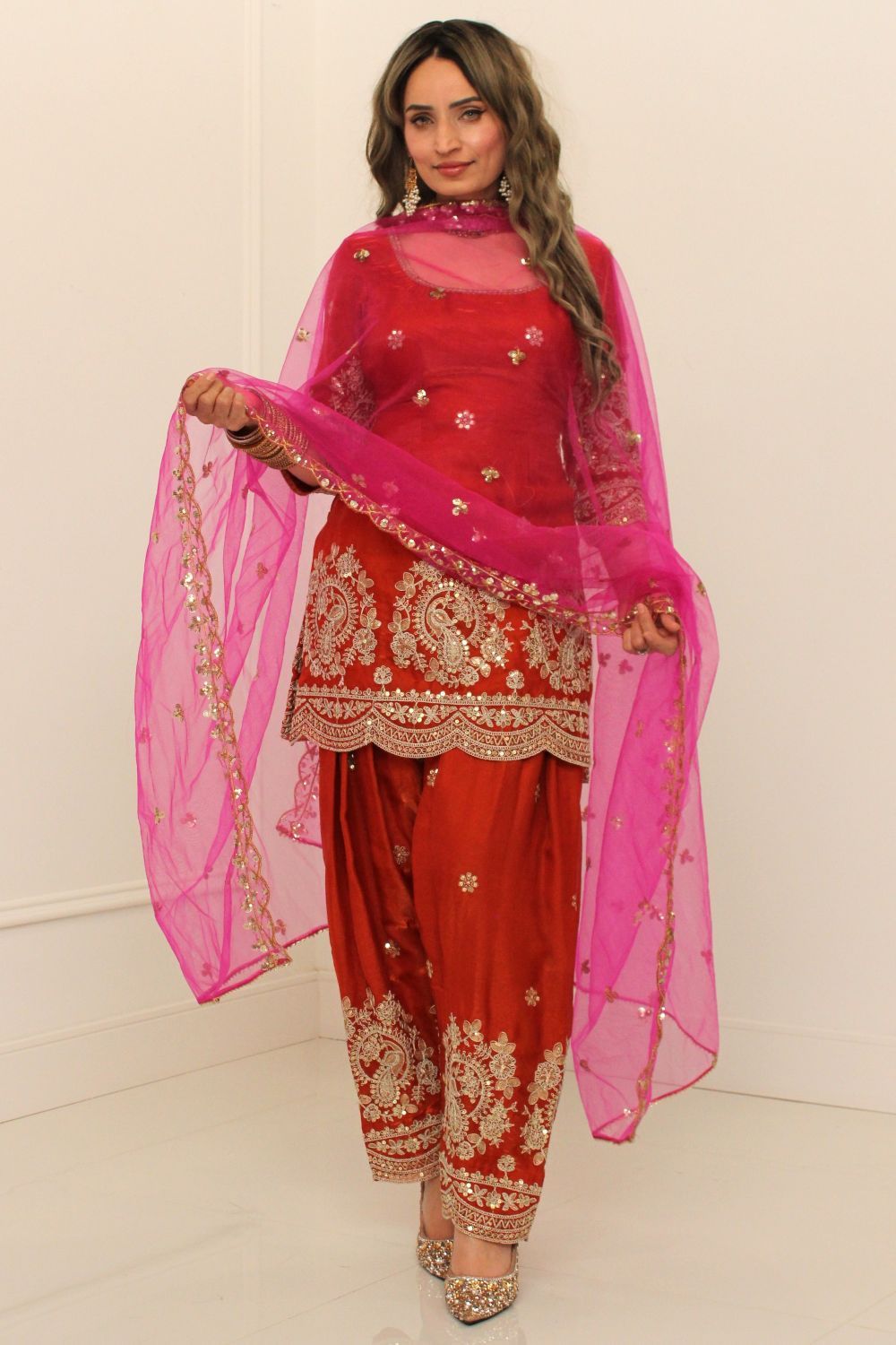Burnt Orange Salwar Suit