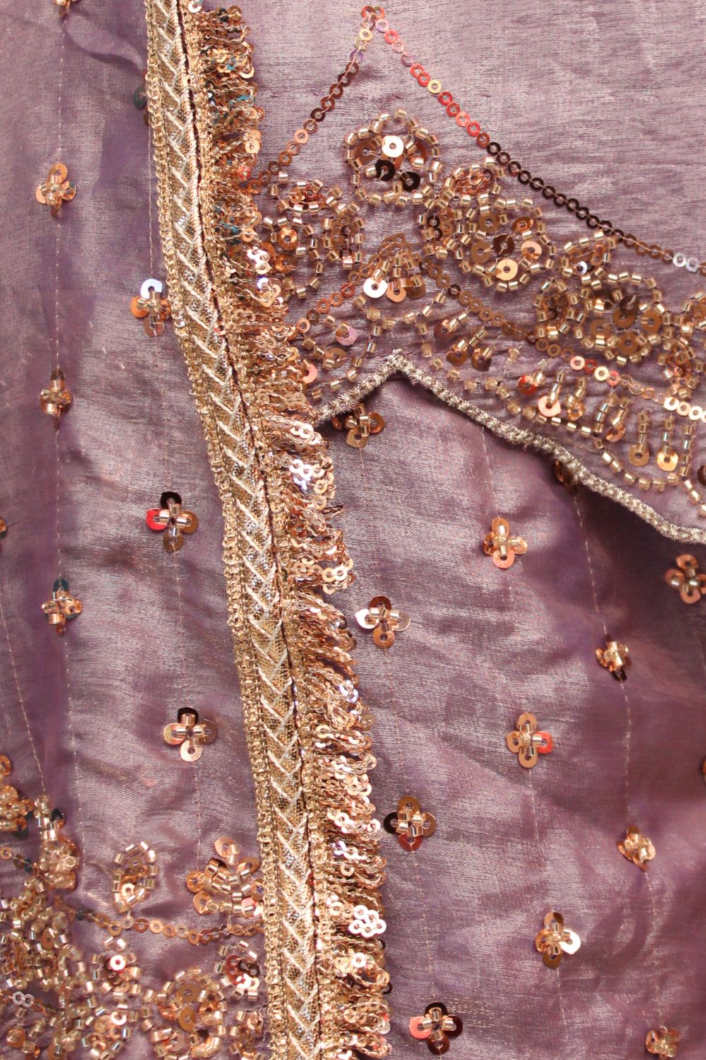 Lavender Embroidered Bell Bottoms